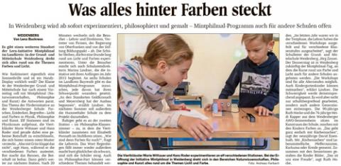 Zeitungsbericht Nordbayerischer Kurier vom 08.11.2019